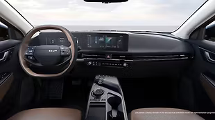 Dual 12.3-inch curved display, AR HUD, Meridian sound experience.